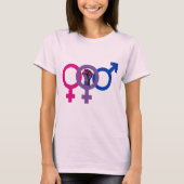 両性の女性力LGBT Tシャツ (正面)