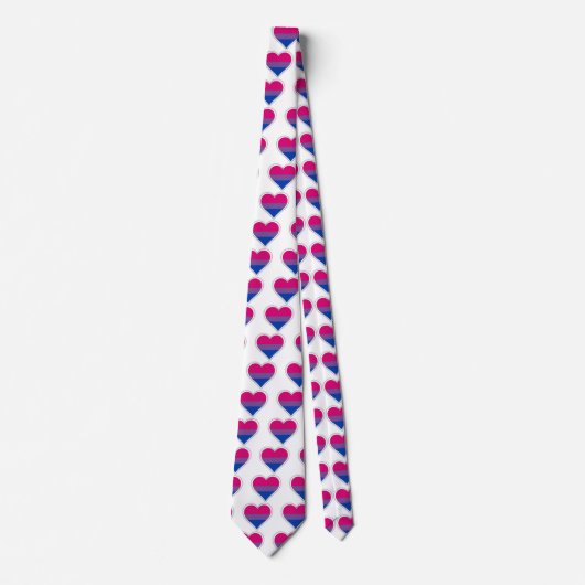 両性の旗のハート ネクタイ (正面)