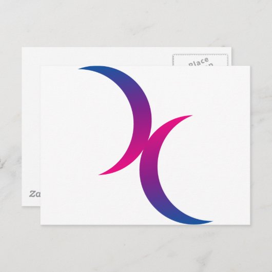 両性の月の記号 ポストカード (正面/裏面)