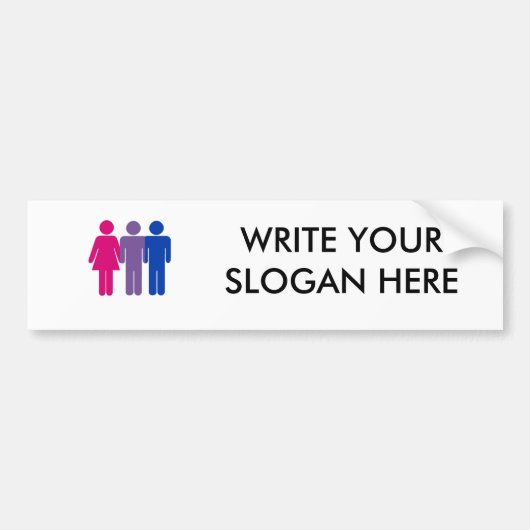 両性の男の子 バンパーステッカー (正面)