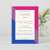 両性カスタム国旗パーティの招待状 招待状 (スタンド正面)