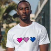 両性フラグピクセルハート Tシャツ