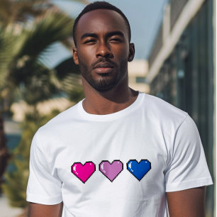 両性フラグピクセルハート Tシャツ