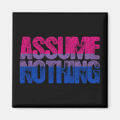 両性プライドは何も仮定しない マグネット (正面)