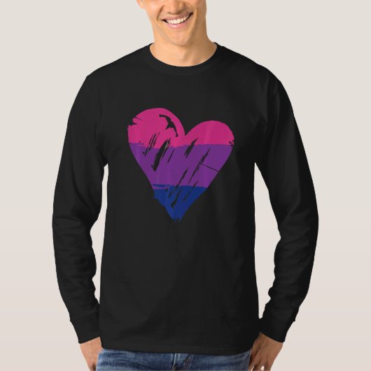 両性プライドハートフラグ Tシャツ (正面)