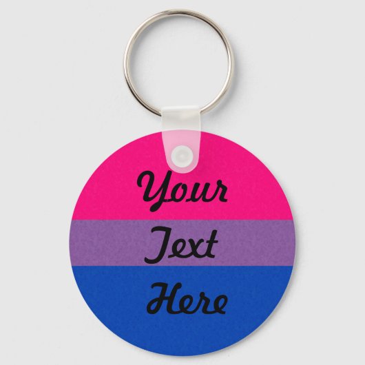 両性プライドフラグの色の背景 キーホルダー (正面)
