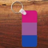 両性プライド国旗 キーホルダー (正面)