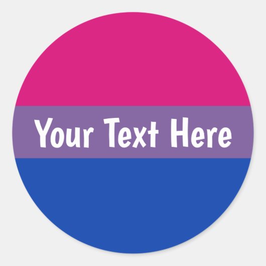 両性プライド国旗 ラウンドシール (正面)