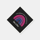 両性プライド祝の多様性の愛は愛 スタンダードカクテルナプキン (角)