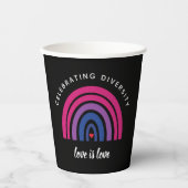 両性プライド祝の多様性の愛は愛 紙コップ (正面)