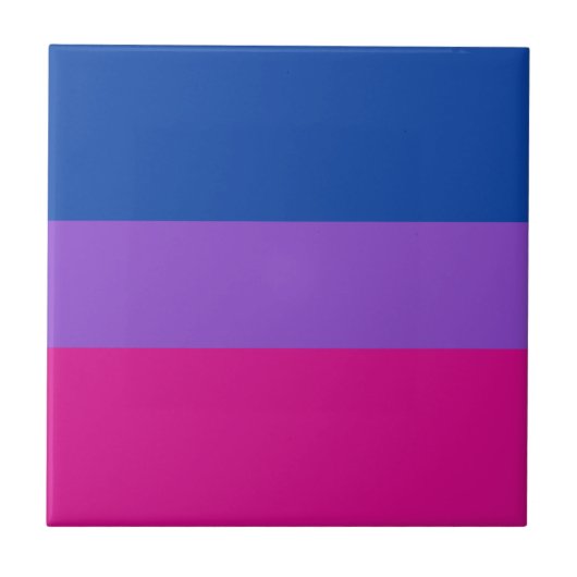 両性プライド、はっきりしたストライププライド、LGBTQ タイル (正面)