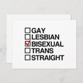 両性反応を示す ポストカード (正面/裏面)