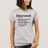 両性愛の定義 – 定義されたLGBTQ用語 – Tシャツ (正面)