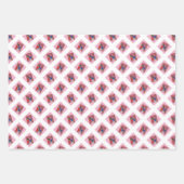 両性旗с色のオスタメの恐竜 ラッピングペーパーシート (正面3)