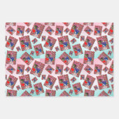 両性旗с色のオスタメの恐竜 ラッピングペーパーシート (正面)