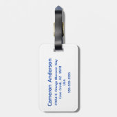 両性旗パーソナライズされた ラゲッジタグ (裏面縦)