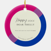 両性旗プライドお祝いギフトオーナメント セラミックオーナメント (裏面)