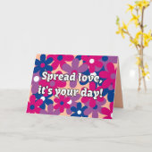 両性花誕生日カード カード (黄色い花)