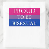 両性誇りを持ったである 長方形シール (バッグ)