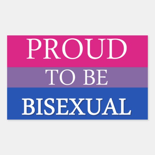 両性誇りを持ったである 長方形シール (正面)