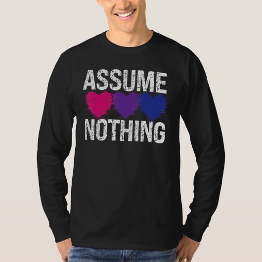 両性BiプライドフラグがNothingを想定 Tシャツ (正面)