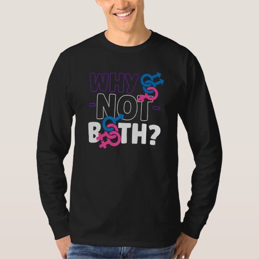 両性Biプライドフラグなぜ両方ではない Tシャツ (正面)