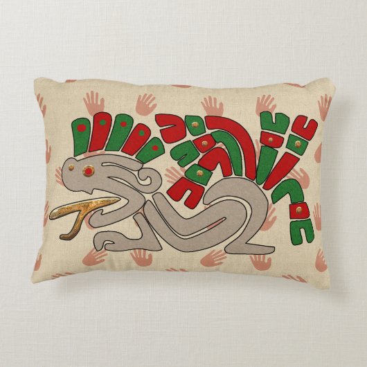 両手で太陽を横切る アクセントクッション (裏面)