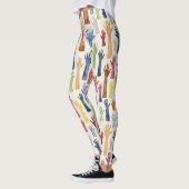 両手のアイコンの継ぎ目のないパターン レギンス (左)