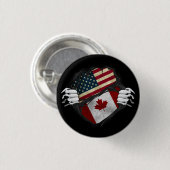 両手の引き裂き明けフラグカスタマイズ 缶バッジ (正面&裏面)