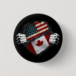 両手の引き裂き明けフラグカスタマイズ 缶バッジ