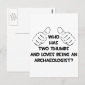 両手の親指が上 Archaeologistへの愛 ポストカード (正面/裏面)