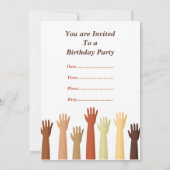 両手を上げお祝い時間! 招待状 (裏面)