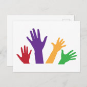 両手を上げる ポストカード (正面/裏面)