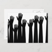 両手を上げる ポストカード (正面/裏面)