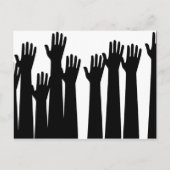 両手を上げる ポストカード (正面)