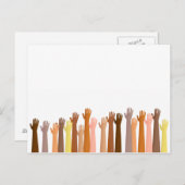 両手を上げる ポストカード (正面/裏面)