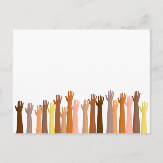 両手を上げる ポストカード (正面)