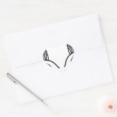 両手を切り取った ハートシール (封筒)