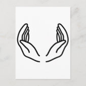 両手を切り取った ポストカード (正面)