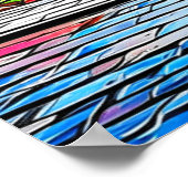 両手を持つカップルのアーバングラフィティアート ポスター (角)