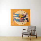 両手を持つカップルの歩くの秋 タペストリー (インサイチュ(横))