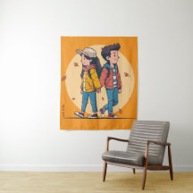 両手を持つカップルの歩くの秋