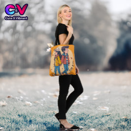 両手を持つカップルの歩くの秋 トートバッグ