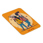 両手を持つカップルの歩くの秋 マグネット (右側)