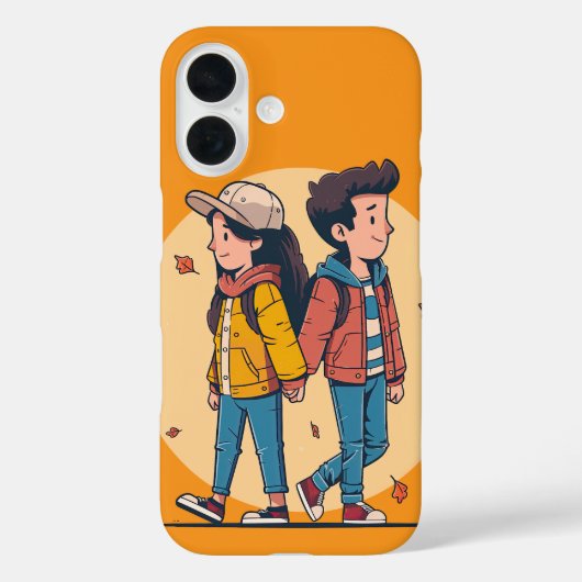 両手を持つカップルの歩くの秋 Case-Mate iPhoneケース (裏面)