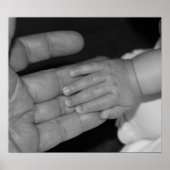 両手を白黒で表示 ポスター (正面)