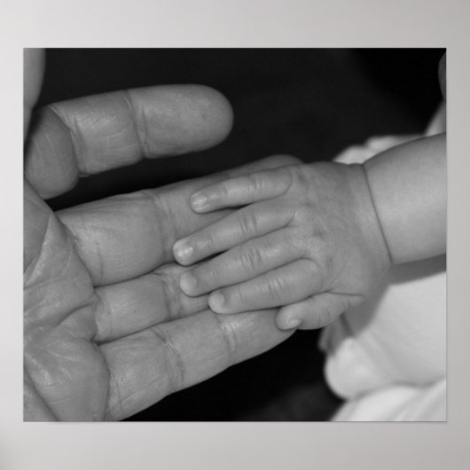 両手を白黒で表示 ポスター (正面)