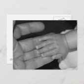 両手を白黒で表示 ポストカード (正面/裏面)