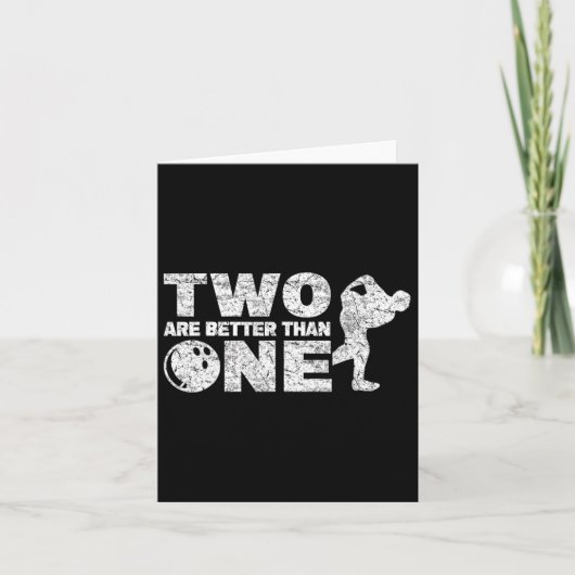 両手ボウリングをする人、 クリケットの投手おもしろいボーリング カード (正面)