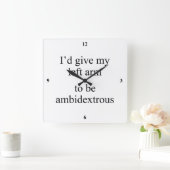 両手利き。 スクエア壁時計 (ホーム)